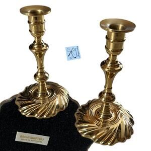 Brasscrafters Made in Portugal 2-ct Brass Candlestick Holders